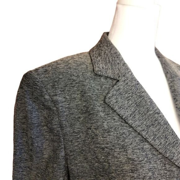LE SUIT ESSENTIALS Gray Black Tweed Career Suit Jacket Blazer - Women's 12 - Picture 3 of 11